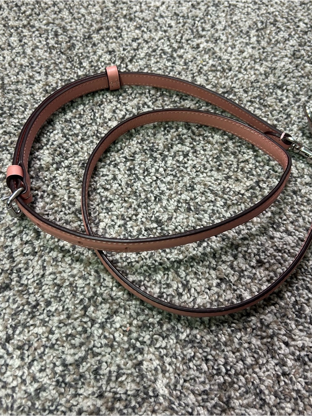 Coach Pink Leather Replacement Strap Silver Hardware